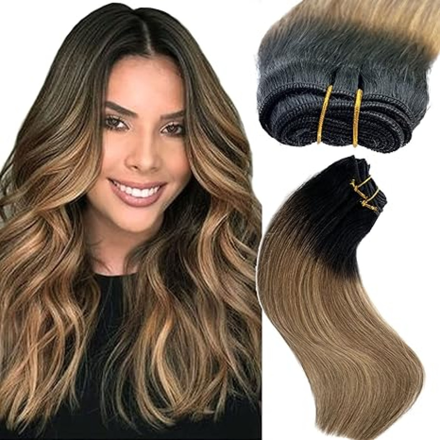 Extensii La Metru Ombre Saten Inchis Blond Aluna Extensii La Metru Ombre Saten Inchis Blond Aluna
